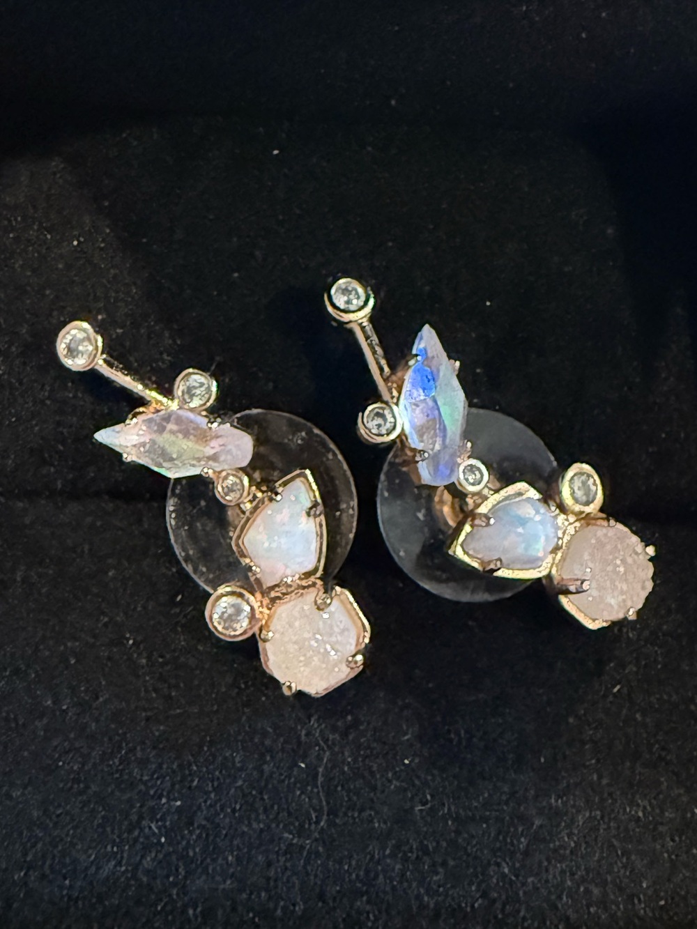 Kendra Scott Rose Gold Troian Opal Ear Climbers - Picture 3 of 5